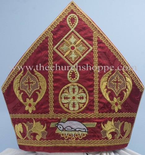 Agnus dei broderie rouge - dei,