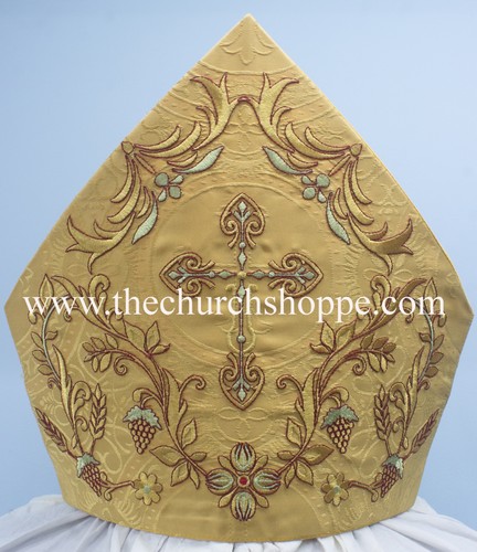 Mitre évêque jaune - mitre,