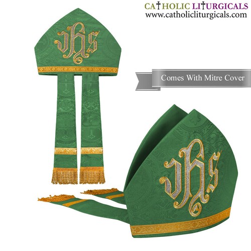 Mitre vert neuf avec broderie